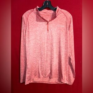 Tesla Heathered Red Long Sleeve Men's Shirt